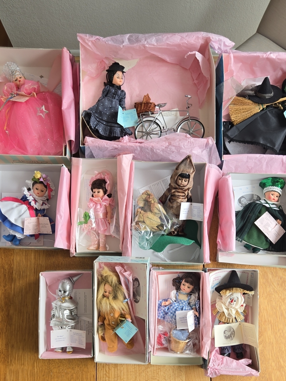 Madame Alexander 8" Wizard of Oz Doll Lot MIB w/Tags 1991-2001 Set